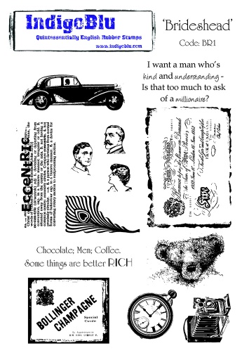 Brideshead A5 Red Rubber Stamp